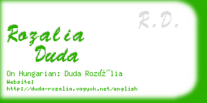 rozalia duda business card